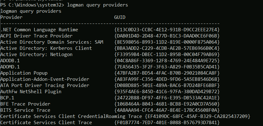 Querying providers on the command line