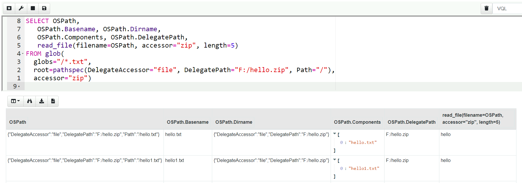 Handling nested OSPath objects