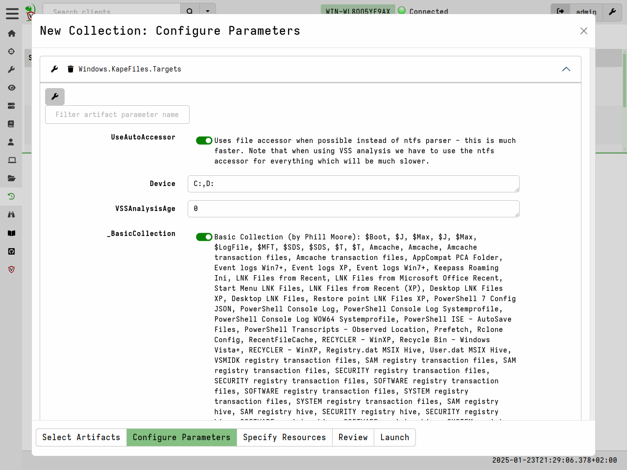 Selecting recursive targets