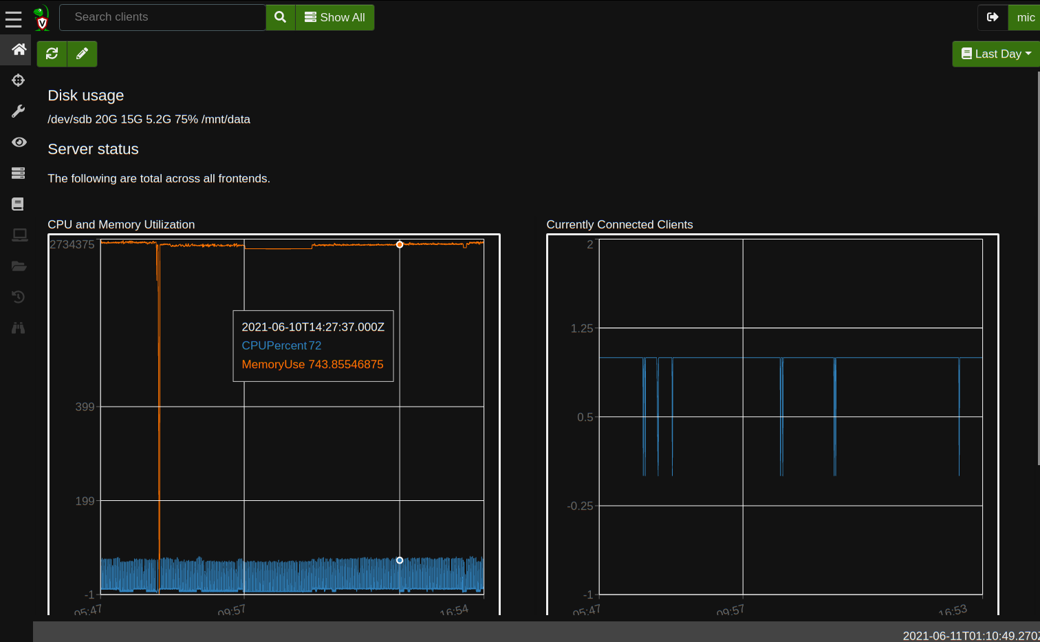 The Server Dashboard