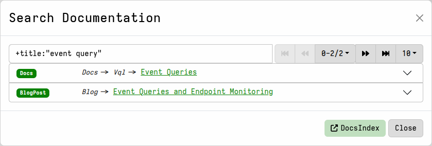 Searching in titles only