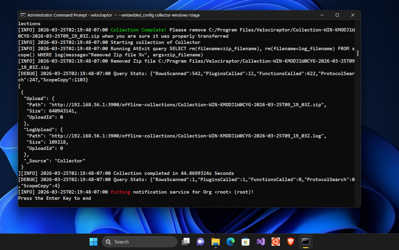 Manually running the generic collector