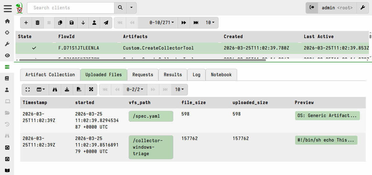 Custom.CreateCollectorTool Uploaded Files