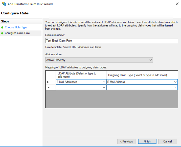 Mapping LDAP email to the OIDC claims
