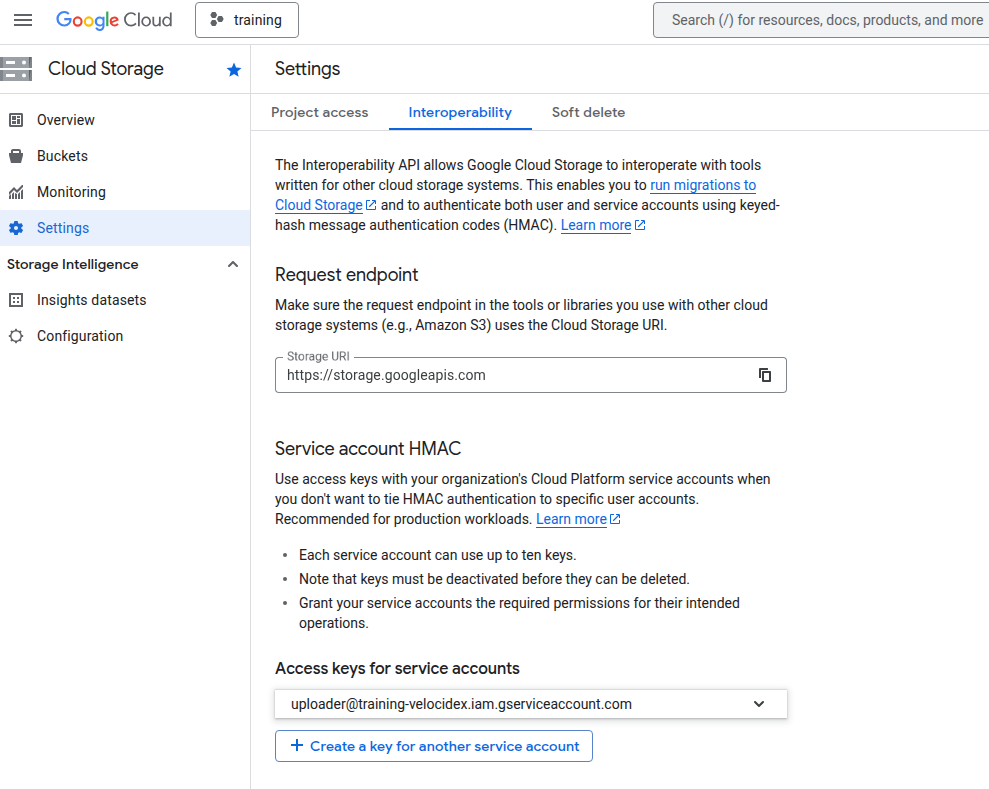 Setting up HMAC keys